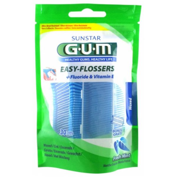 Gum Easy Flossers Ciré Mentholé /20 (Cure Dent + Fil Prèt À L'Emploi)- Ref 890