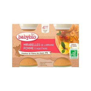 Babybio Petit Pot Mirabelle & Pomme 2X130G Bio